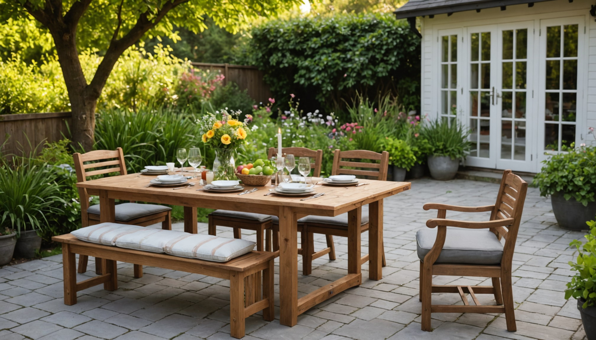 découvrez si l'installation d'une table en bois à l'extérieur est possible, les précautions à prendre et les conseils pour préserver sa durabilité face aux intempéries.